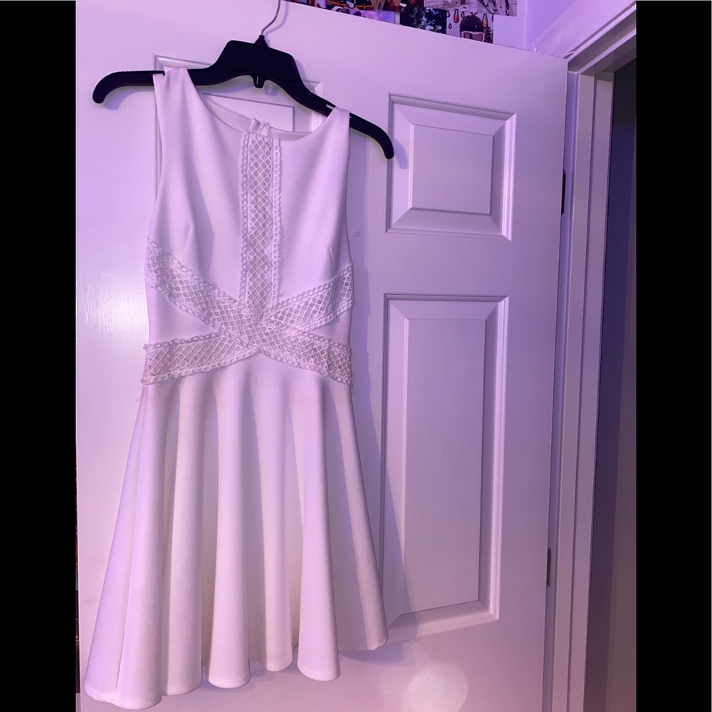 cream skater dress